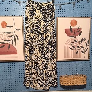 Elegant Navy and Cream Women's Skirt